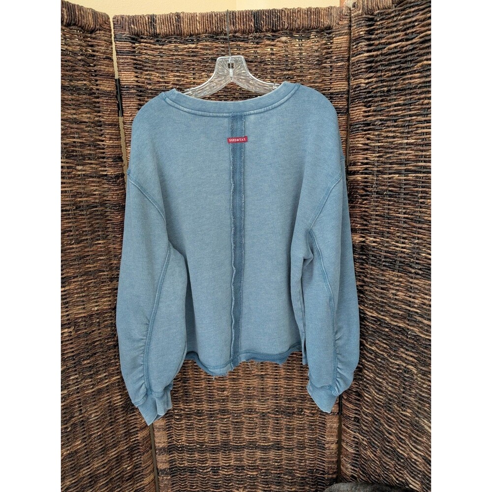 Hard Tail Forever Sweatshirt Women's Large Blue Slouchy Oversized Loungewear Boh - Picture 2 of 8